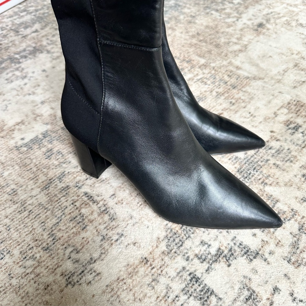 STUART WEITZMAN‎  LINSI OVER THE KNEE BOOT IN BLACK OFF SIZE L-10 R-9.5 - Picture 6 of 11